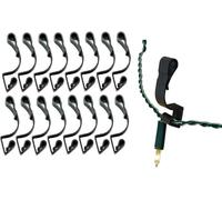 UKDeals Direct® 16Pcs Giant Black Gutter Hooks for Outdoor Hanging Christmas String, Rope Lights Decorations UV Protected, Weatherproof, Reusable Clips