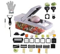 UKDeals Direct® 26 in 1 Multi-Functional one-piece Vegetable Cutter Chopper & Mandoline Slice Cutter Dicer Grater for Food Veg Onion Cucumber Tomato Salad Potato Cheese White