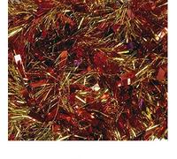UKDeals direct® 4 Metre Deluxe Thick Chunky 100mm WideVarious Colour Chunky/Fine Christmas Tinsel - Christmas Decoration Tinsel (Red/Gold)