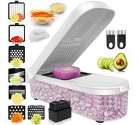 UKDeals Direct® 7 in 1 Multi-Functional one-piece Vegetable Cutter Chopper & Mandoline Slice Cutter Dicer Grater for Food Veg Onion Cucumber Tomato Salad Potato Cheese