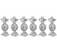 UKDeals Direct® Christmas Candy Decoration Candy Props Christmas Tree Hanging Ornament Candy Baubles 6pcs (Silver)