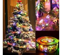 UKDeals Direct Christmas Ribbon LED Strip Light 5m Holiday String Light 50 LEDs Copper Material Indoor Use Manual Control Modern Style (Multi Colour Ribbon Light)