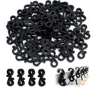 UKDeals Direct Christmas S Mini Gutter Hooks Weatherproof Plastic for Hanging String Lights/Rope Lights Gutter Clips Black (Pack of 50)