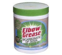 UKDeals Direct® Elbow Grease Bicarbonate of Soda 500g with Scoop Natural Multi-Purpose Cleaner Non-Scratch Stain Remover & Deodorizer for Kitchens Bathrooms Carpets Safe for Surfaces Green
