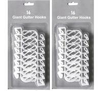 UKDeals Direct Gutter Hooks for Hanging Outdoor Christmas Xmas String Lights/Rope Lights Gutter Clips (Pack of 32 Clear)
