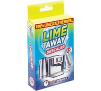 UKDeals Direct® Lime Away All Purpose Descaler 3pk - removes limescale from small appliances such as coffee machines, kettles, irons, shower heads and more,