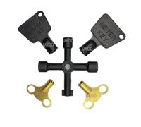 UKDeals Direct UKDD® 2 Brass Radiator Key 2 Gas Meter Box Key Triangular 4 Ways Multi-Functional Utility Pack of 5 Key Assortment