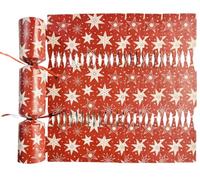 UKDeals Direct UKDD® 6pc Make and Fill Your Own Festive Seasonal Christmas Party Royle Cracker Craft Kit Own DIY (Snowfall Star Red)