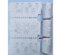 UKDeals Direct UKDD® 6pc Make and Fill Your Own Festive Seasonal Christmas Party Royle Cracker Craft Kit Own DIY (Colour Your Own)