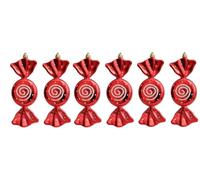 UKDeals Direct UKDD® Christmas Candy Decoration Candy Props Christmas Tree Hanging Ornament Candy Baubles 6pcs (Red)