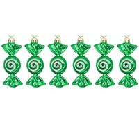 UKDeals Direct UKDD® Christmas Candy Decoration Candy Props Christmas Tree Hanging Ornament Candy Baubles 6pcs (Green)