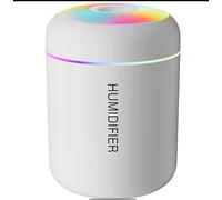 UKDGTMR White Portable USB Ultrasonic Air Humidifier, Essential Oil Diffuser, Car Purifier, Aroma Anion Mist Maker with LED Lamp, Romantic Light