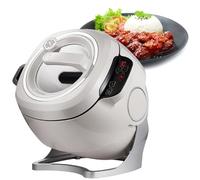 UKDUANWEI Automatic Cooking Machine | 1000W/2000w 6L Auto Cooking Wok Fried Rice Machine | Commercial Food Processor | with 360° Rotating | 3D All-Round Heating(110v/1000w)