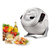 UKDUANWEI Commercial Food Processor | Lazy Wok Cooking Machine | 3 Speeds and 6L Capacity | 360° Rotatable Drum Wok Cooker for Stir Fry Stew Cooking