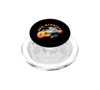 Uke-Ologist Funny Ukulele Player Retro Beach Sunset PopSockets PopGrip for MagSafe