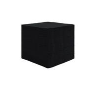 UKEENOR Black Cocktail Napkins Disposable Beverage Bar Napkins Linen-Like Bulk Square Napkins for Party or Wedding 4inchx 4inch Folded 100 Count