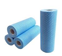 UKEENOR Disposable Dish Cloth Roll, J Cloths, Reusable Cleaning Cloth 200 Count Disposable Heavy Duty Dish Towels Reusable Kitchen J Cloth Quick-Dry 4 Rolls Blue