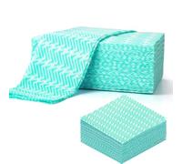 UKEENOR Disposable Dish Cloths,Multi use Reusable Cleaning Cloth,Machine Washable J Cloth,Heavy Duty Handy Cleaning Wipes 11.8" X 19.6" (Green 100 Count)