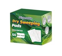 UKEENOR Dry Mop Refills 50 Counts Disposable Dusting Cloths Dry Sweeping Refills Dry Duster Cloths Mop Pads Floor Cloth Refills Electrostatic Cloths 7.8"x11.8" Extra Thick Box Packig