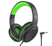 UKELALA Green Wired Headphones for Boys Portable On Ear Youth Headphones for School Airplane Travel Lightweight Portable Compatible with Pad Computer Laptop for Adults Student Children Girls Kids