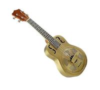 Ukelele for Beginner 24 Inch Concert Ukulele F Holes Matt Satin Bell Brass Finish Brass Body Resonator Ukulele With Case Professional Ukulele