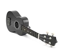 Ukelele Kit 21 Inch Basswood Saxophone Ukulele Guitar Rosewood 4 Strings Ukulele Bass Guitar Uke Gift Musical Instruments (Color : Black)