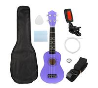 Ukelele Kit 21 Inch Saxophone Ukulele Basswood 4 Strings Hawaiian Guitar Musical Instruments Ukulele Saxophone Guitar With Gig Bag Tuner (Color : Purple)