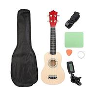 Ukelele Kit 21 Inch Saxophone Ukulele Basswood 4 Strings Hawaiian Guitar Musical Instruments Ukulele Saxophone Guitar With Gig Bag Tuner (Color : Burlywood)