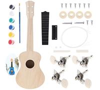 Ukelele Kit 21 Inch Ukulele DIY Kits Basswood Saxophone Hawaii Guitar Handwork Painting