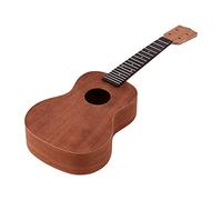 Ukelele Kit 21 Inch Unfinished DIY Ukulele Kit Ukulele Plywood Body Ogume Solid Wood Ukulele Neck Open String Tuner (Color : 21 inches)
