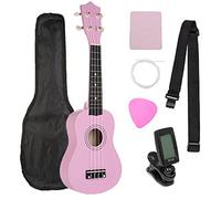Ukelele Kit Ukulele 21 Inch Ukulele Saxophone 4 Strings Hawaiian Guitar Basswood Guitar Uke Gift Musical Instruments For Music Beginner (Color : Pink)