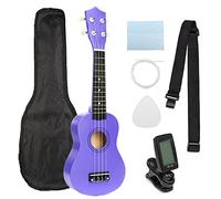 Ukelele Kit Ukulele 21 Inch Ukulele Saxophone 4 Strings Hawaiian Guitar Basswood Guitar Uke Gift Musical Instruments For Music Beginner (Color : Purple)