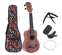 Ukelele Kit Ukulele Combo 21/23/ 26inch Ukulele Black Saxophone 4 Strings Uke Hawaii Bass Stringed Musical Instrument Set Kits+Tuner+String+Bag (Color : 21 Inch)