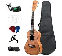 Ukelele Kit Ukulele Kits 23Inch Oguman Wood 4 Strings With Bag Tuner Capo Strap Stings Picks For Beginner Musical Instrument