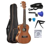 Ukelele Musical Instrument 21/23/26 Inch Sapele Wood Body Ukulele Concert Ukelele Guitar Suitable For Beginner (Color : 26 inches)