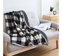Ukeler Buffalo Check/Plaid Throw Blanket 60''×50'' for Couch- Ultra Soft Plush Flannel Fleece Sherpa Throw Bed Throws for Kids and Adult