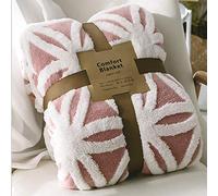 UKELER Luxury Soft Sherpa Throw Blanket Comfort Fuzzy Soft Sherpa Fleece Blanket for Bed/Couch/Sofa/Office/Camping, 60'' x 50'', Pink