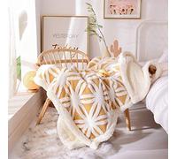 Ukeler Yellow Sherpa Fleece Blanket Ultra Plush Lightweight Throw Blankets Cozy Soft Luxury Blanket for Couch Bed 60'' x 50''