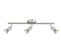 UKEW 3-Way Ceiling Spotlights - Modern GU10 LED Straight Bar Ceiling Lights - 50W Adjustable Heads Metal Spotlights for Living Room Hallway & Lounge