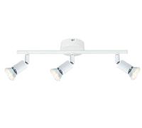 UKEW 3 Way Spot Ceiling Light - Rotatable Ceiling Light Fitting GU10 Adjustable White LED Ceiling Spotlights - Indoor Modern Black Metal Ceiling Spot Light