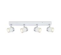 UKEW 4-Way LED Ceiling Light Fitting - 50 Watts Adjustable GU10 Spot Lights for Kitchen, Bedroom, Living Room - Modern Flush Ceiling Lights Compatible with LED Bulbs