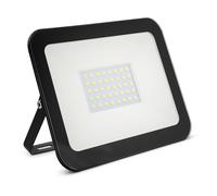 UKEW 50W LED Floodlight - Outdoor Security Lights Daylight 6500K with Frameless Black Toughened Glass and IP65 Waterproof Spotlight