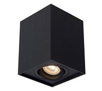 UKEW Modern Surface Mounted Ceiling Spotlights - Square Flush Mount Matt Black GU10 LED Tiltable Downlight for Restaurants Wall Exhibition Retail Shop