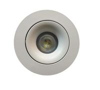 UKEW Round Adjustable Recessed Ceiling Lights - Pack of 4 GU10 LED Compatible Spotlight Large Tilt Dimmable Downlight for Lounge Dining Rooms (Matt White)