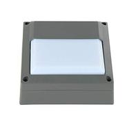 UKEW Round Mini Bulkhead Light - G9 LED IP65 Waterproof Aluminium with Frosted Cover Ceiling Flush Lighting Fixture for Outdoor Garden Porch Shed (Eyelid Grey (Square))