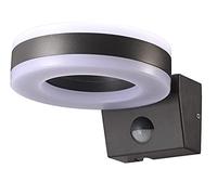 UKEW Up Down PIR Wall Light - 20W LED External Security Lights with Motion Sensor and Circle Ring Design - IP65 Outdoor Waterproof Cool White 6000K