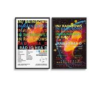UKewei 2 PCS Radiohead Poster Rock Band Music Album Vintage Cover Wall Art Canvas Posters Room Decorative Aesthetic Print Decor 12x18inch(30x45cm) Style