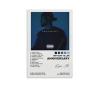 UKewei Anniversary Poster Bryson Tiller Album Cover Poster Decorative Painting Canvas Wall Posters And Art Picture Print Modern Family Bedroom Decor Posters 12x18inch(30x45cm)
