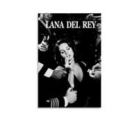 UKewei Lana Del Rey Wall Art - Black And White Canvas Poster, 20x30inch (50x75cm), Modern Family Bedroom Decor