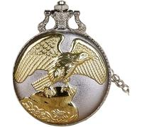 UKewei Personalised Pocket Watch, Gold and Silver Quartz Pocket Watch Pointer Type Pendant Chain Watch Men's Pocket Watch Ladies Watch Buckle Watch Vintage